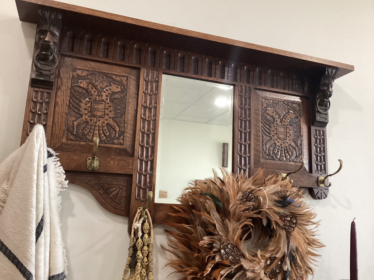 Antique Carved Coat Rack